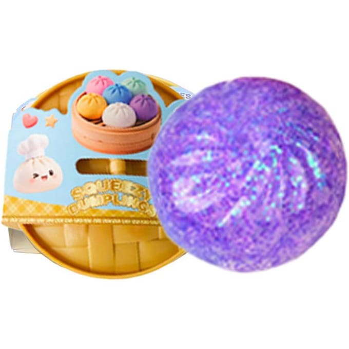 Nieuwe 12 stijlen Glitter Dumpling Glitter Dumpling Squishy met Doos Dumplings Sensorisch Knijpspeelgoed voor Stressverlichting