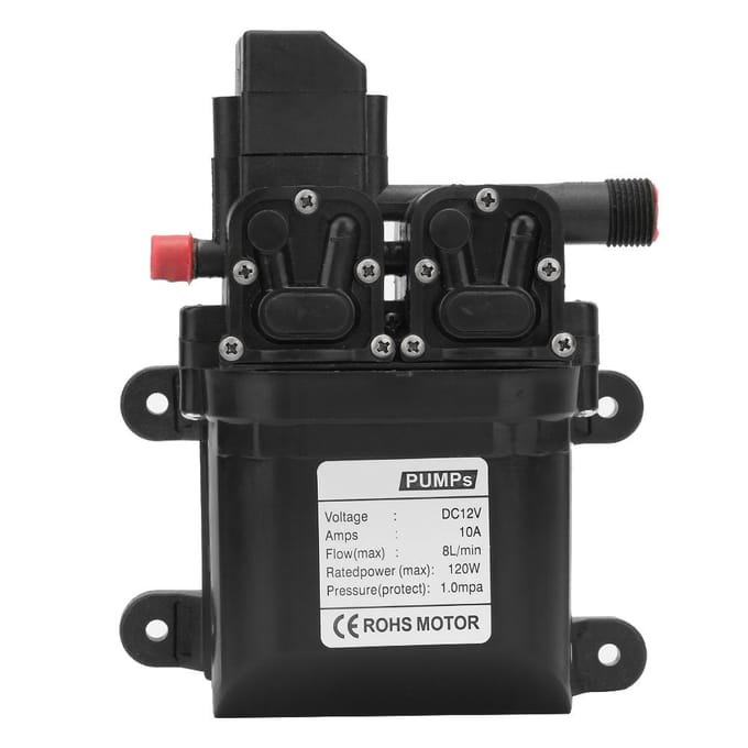Pompe à eau à diaphragme auto-amorçante haute pression 12V CC 120W avec pressostat automatique