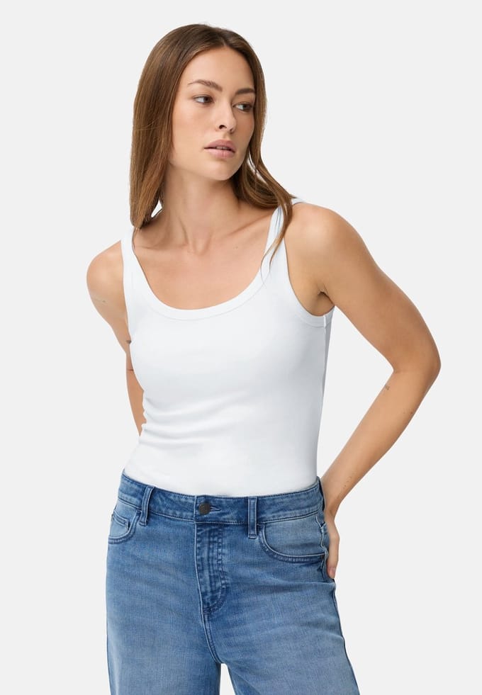 camel active Top van puur katoen - Maat womenswear-M - Melkwit