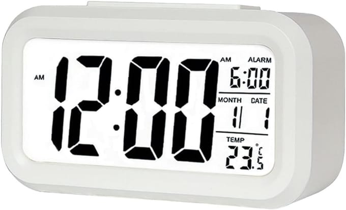 Digitale wekker - Led klok - Wakker worden - Intelligente sensor - 135 cm breed - Zwart