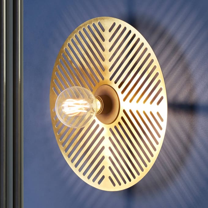 MARKET SET Waterlelie wandlamp messing
