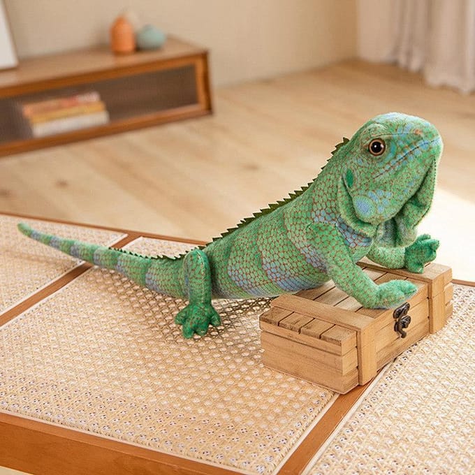 Poupée Lézard à Crinière Simulé 65CM Jouet en Peluche Caméléon Oreiller Créatif pour Garçon Cadeau d'Anniversaire Chiffon 65cm brown