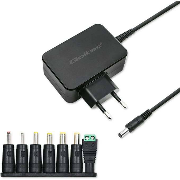 Qoltec Universele Voeding 30W |   12V |   2,5A |   Compact |   Multiplug |   7 Stekkers