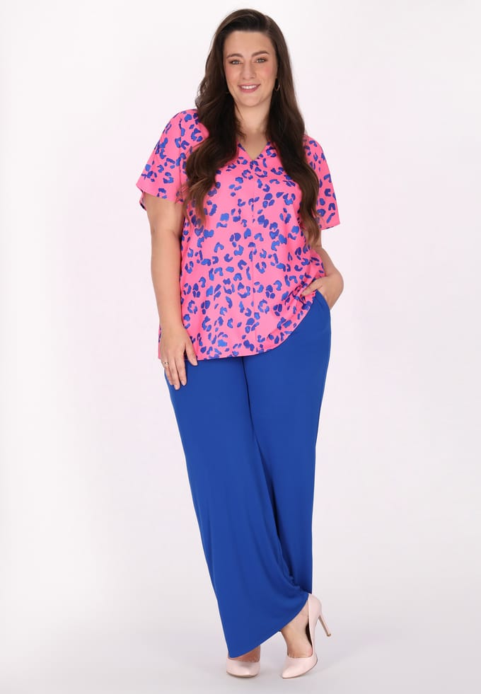 IZIA Grote maat blouse Dames roos