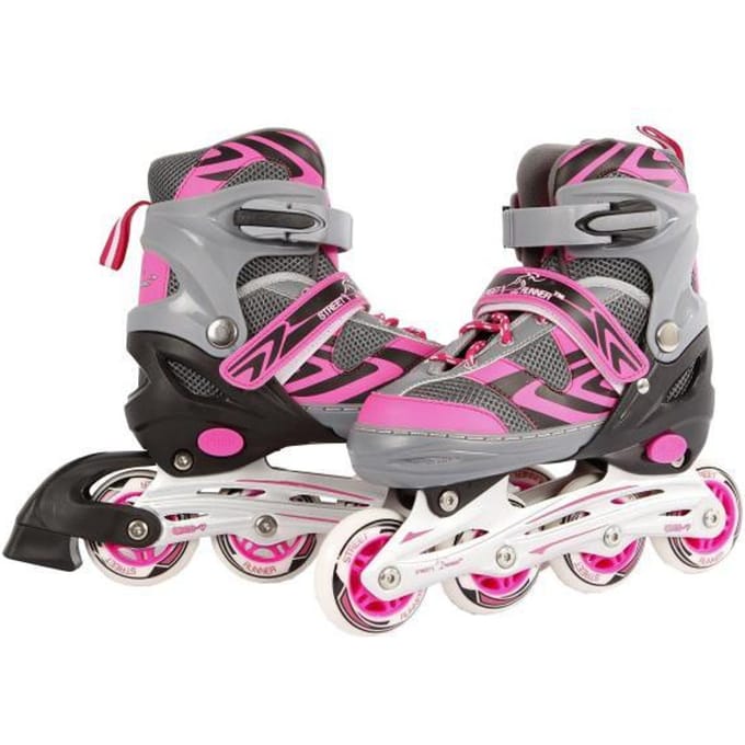 Inline skates maat 39-42 roze/grijs verstelbaar Skates/Skeelers