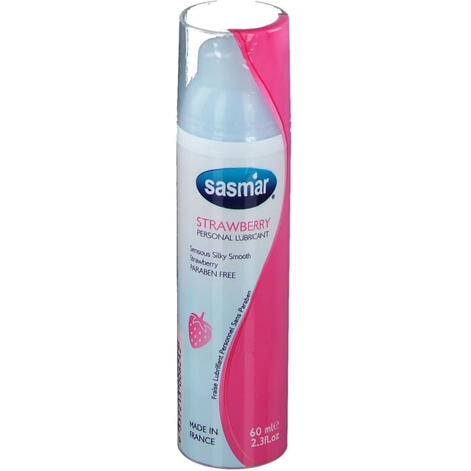 Sasmar Glijmiddel Sasmar Strawberry Pomp 60 ml