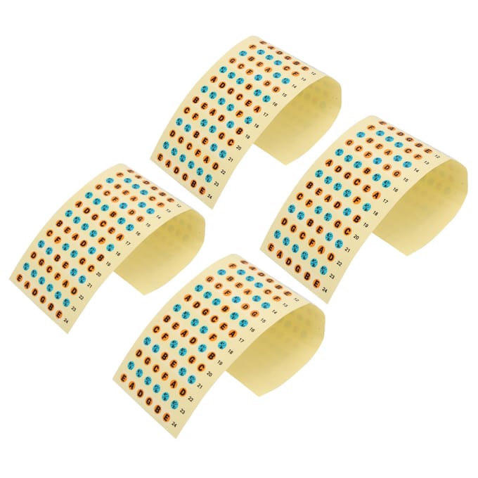 4 Stuks Gitaar Fretboard Stickerpapier Waterdicht Instrument Accessoire voor Beginners beige