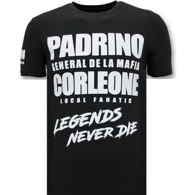 Coole T-shirt Mannen - Padrino Corleone - Zwart