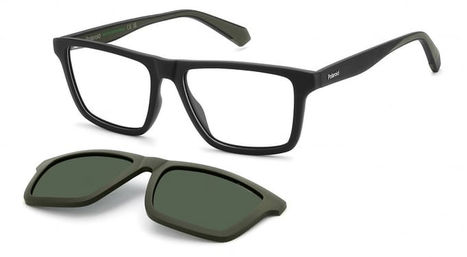 Polaroid PLD D590/C Matte black green 55/16/145 MAN Brilmonturen