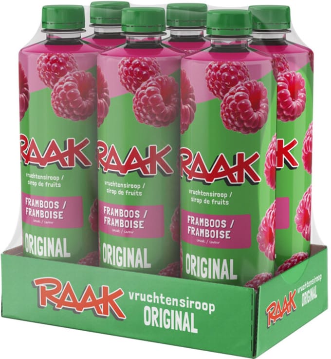 Raak vruchtensiroop framboos - 75 cl
