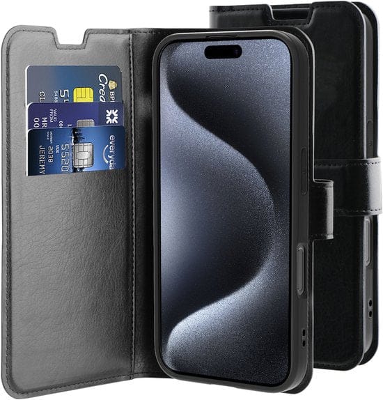 Behello Bookcover iPhone 16 Pro Max Gel - Zwart