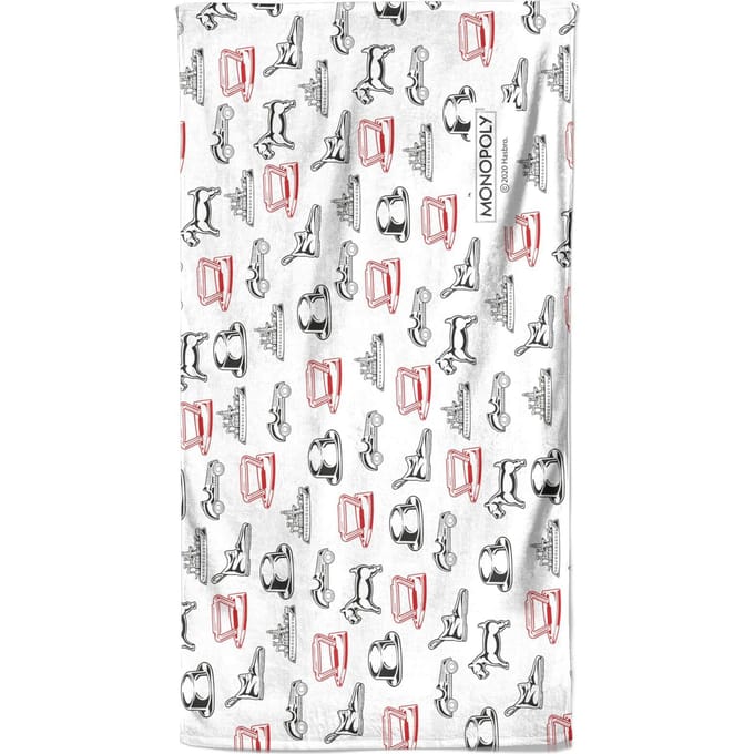 Monopoly Figures Pattern Beach Towel