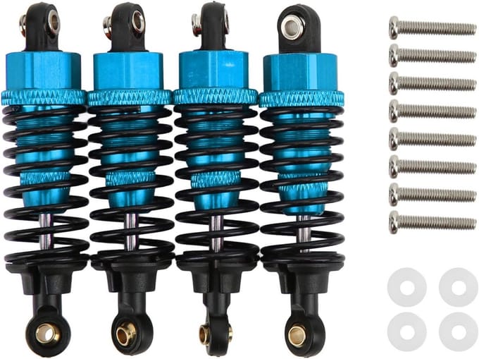4x Aluminium RC Schokdempers Instelbaar voor 1/10 Auto Modellen