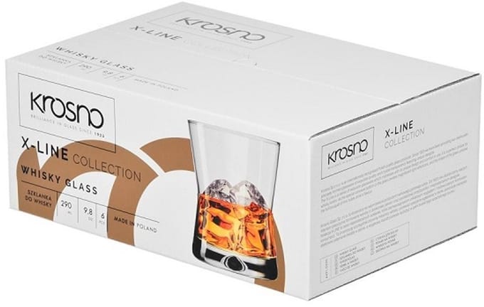 Krosno X-line whiskyglazen 290 ml - set van 6 -