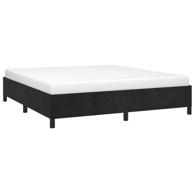 vidaXL - Bedframe - zonder - matras - 180x200 - cm - fluweel - zwart