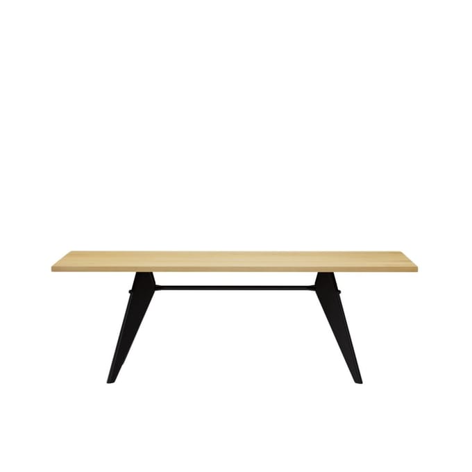 Vitra EM Table - diepzwart - Eiken - 220 cm
