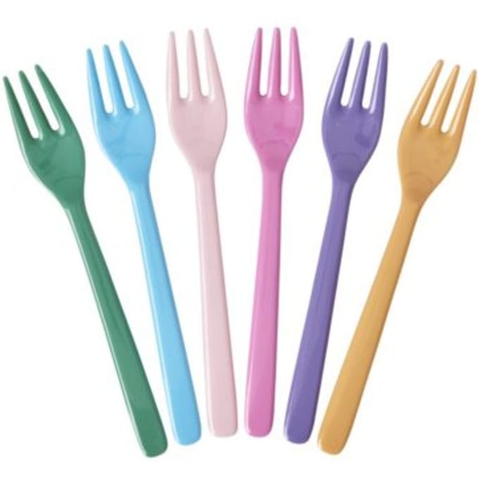 Rice melamine gebaksvorkjes la joie de vivre à 6 stuks