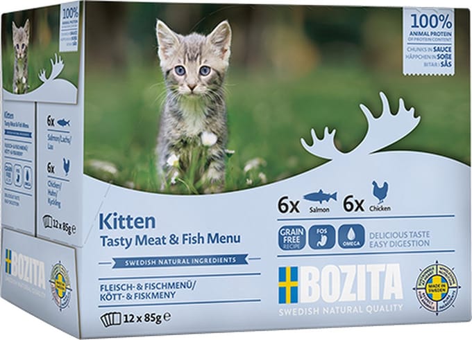 Bozita Kat PB MP HiS Kitten 12x85g - Zalm + Vlees