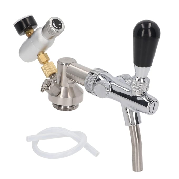 Biertap Zilver Roestvrij Staal Geurloos Regulator Manometer Bierfust Accessoire Kit gray