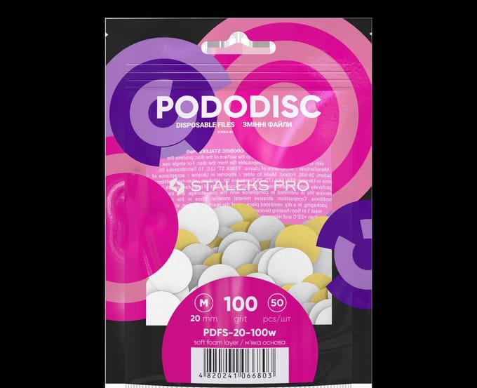 Staleks Pododisc Overlays Wit Zachte Basis M 100 korrel 50 stuks