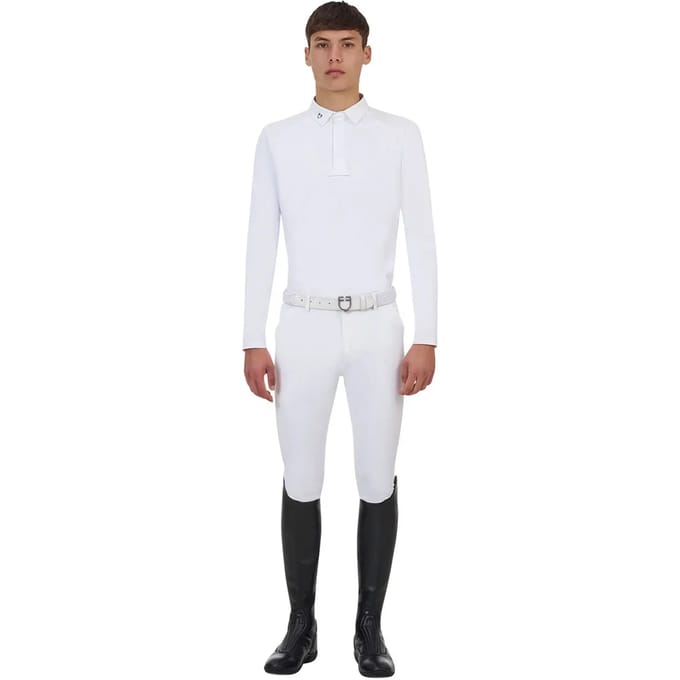 Wedstrijdpolo met lange mouwen Equestro Ridertechnology