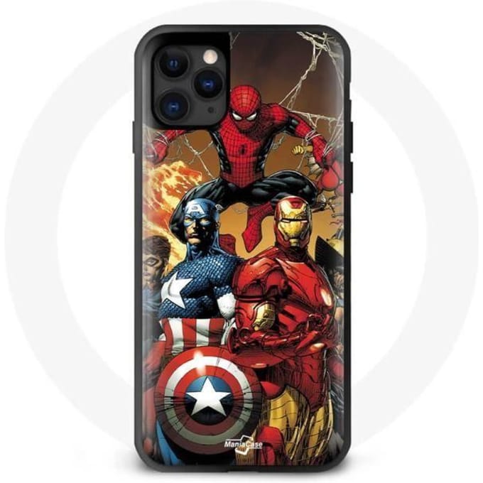 Coque - Marvel - Iphone 13 Pro - Souple - Design Marvel - Noir