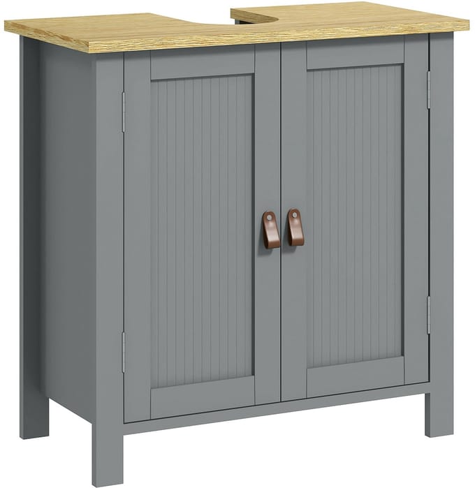 Kleankin-Badkamermeubel-Hout-60x30x60cm-Grijs