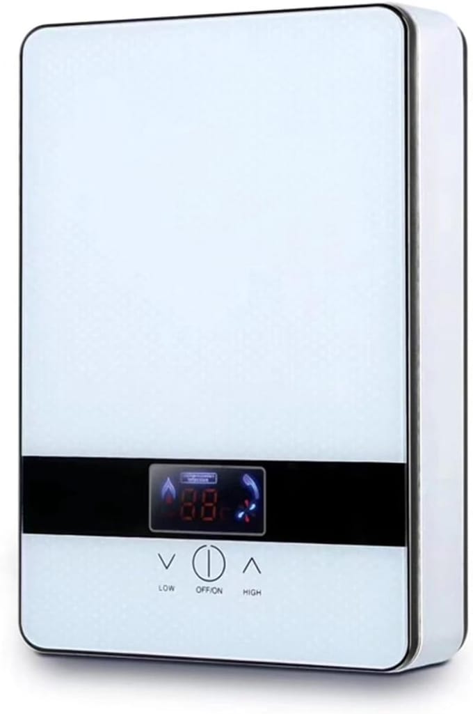 Doorstroomverwarmer - Direct Heetwater - Badkamer Verwarming - Traploos Instelbaar - Compact Formaat - Universeel