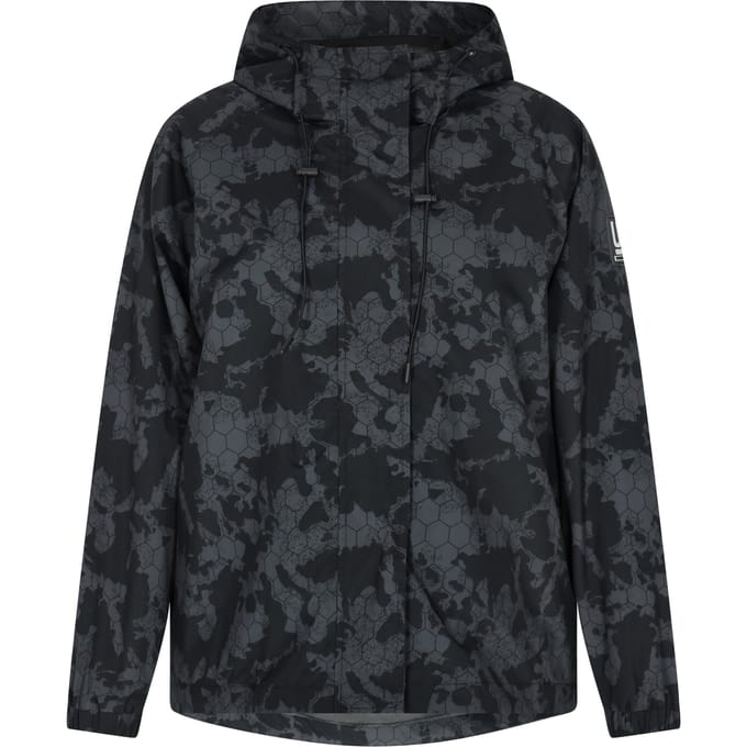 Schmuddelwedda Oversized anorak Dames Donkergrijs zwart camouflage