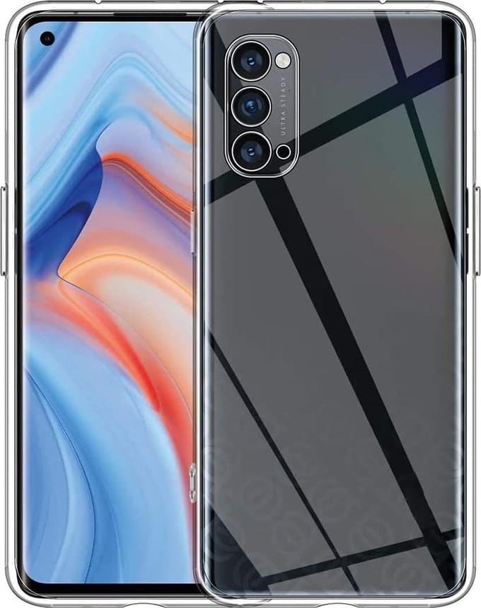 Silicone hoesje Geschikt voor: Oppo Reno 4 Pro 5G - transparant