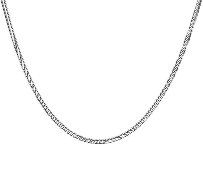 Zilver Geoxideerde Collier oxi vossestaart 2 1101663 50 cm