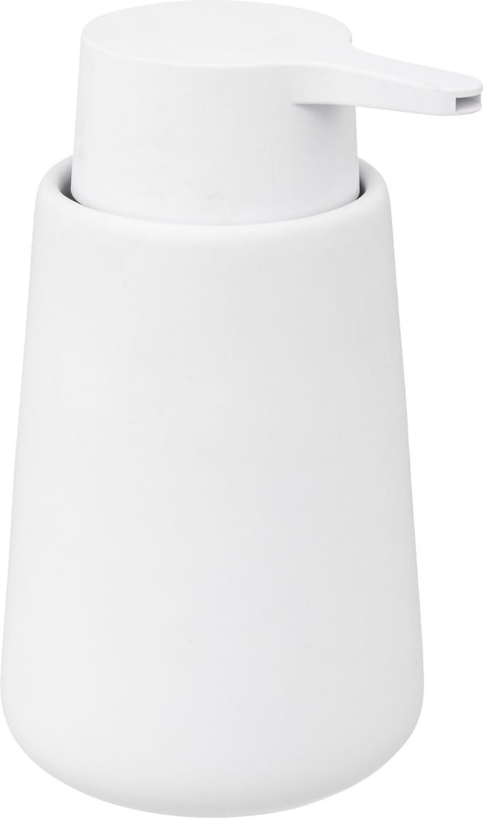 5Five Zeeppompje/dispenser - keramiek - wit - 250 ml - keuken/toilet/badkamer
