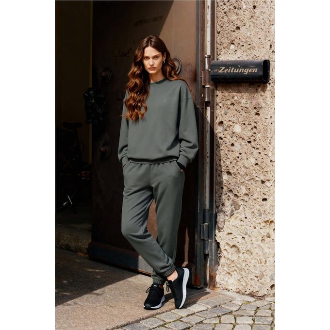Oversized Crew Neck Sweatshirt en Broek Set