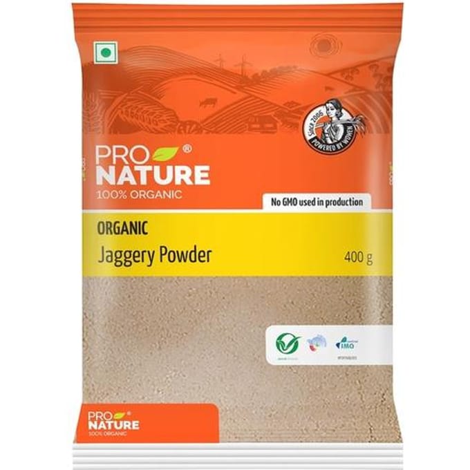 Pro Nature 100% Biologisch Jaggery Poeder, 400g yellow