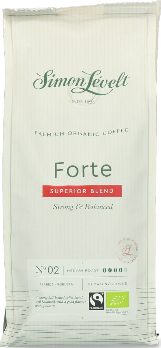 Simon Lévelt | Forte Premium Organic Coffee - snelfiltermaling 250g