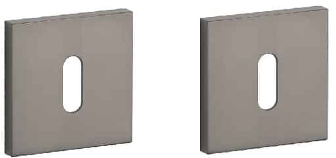 Stile sleutelrozet - deurrozet - 53 x 53 x 7 mm - titanium