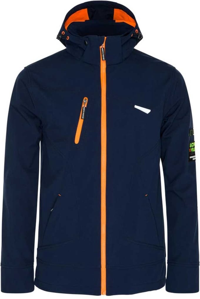 Borel Hooded Softshell Jack-Navy-L