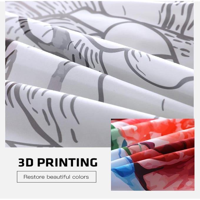 Dieren Beddengoed Set Dekbedovertrek Set 3d Beddengoed Digitale Print Bedlinnen Queen Size Beddengoed Set Mode Design EU single(135x200cm)&set beige
