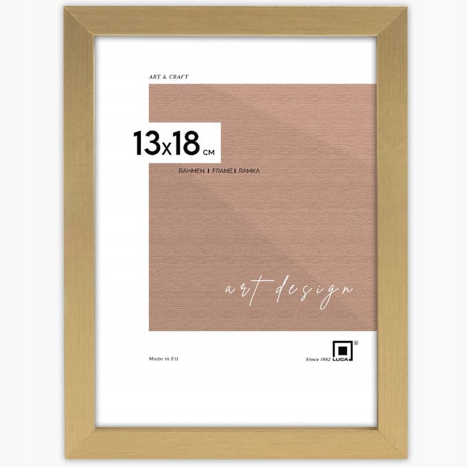 Gouden LUX Fotolijst 13x18 cm - Stijlvol MDF met Plexiglas