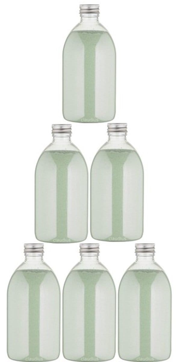 Scrubzout Dennen - 650 gram - Fles met aluminium dop - set van 6 stuks - Hydraterende Lichaamsscrub
