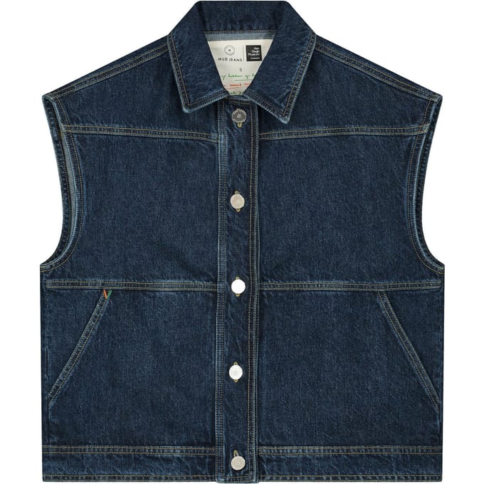 Mud Jeans Van Vest - Starry Blue Taglia: S | Gilet Outlet | Donna | Blu