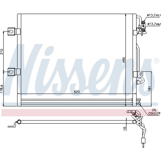 Condensator, airconditioning NISSENS 94858