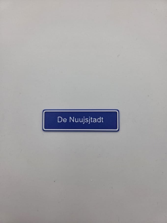 3D plaatsnaam speldje De Nuujsjstadt