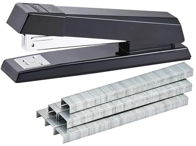 Premium Desktop Nietmachine met Full-Strip en No-Jam Technologie - Zwart
