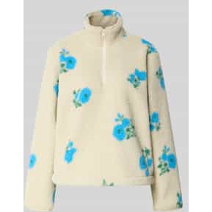 regular fit pullover met opstaande kraag model 'Vera'