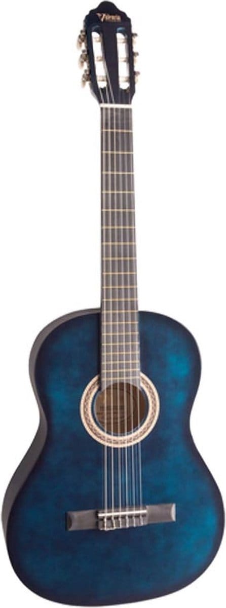 Valencia VC103BUS Klassieke Gitaar 3/4 Blue Hoogglans