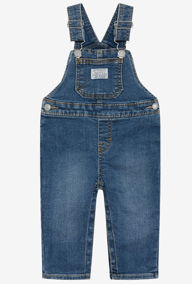 Pasgeboren salopette in blauw denim