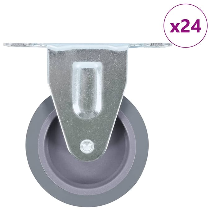 vidaXL 24 st Wielen vast 75 mm