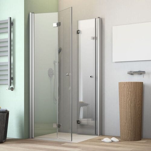 GEO maw flex corner entry with 2 hinged folding doors, 80 x 80 cm AE400802360