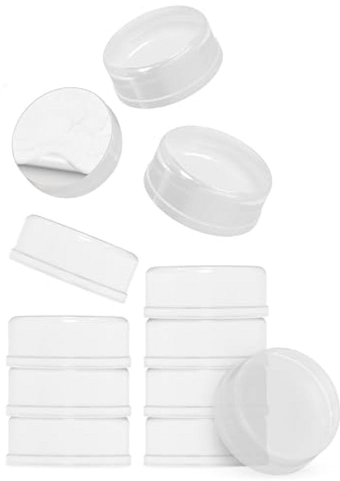 Zelfklevende Deurstoppers - Elastische Rubber Pads voor Muren en Glas (21 x 6 mm) - 12 Stuks